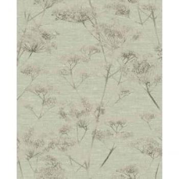 Boutique Serene Seedhead Sage Wallpaper - 10m x 52cm, Vinyl Removable Wallpaper