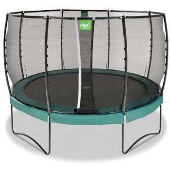 Cama Elástica Allure Premium Ø366cm - Verde - Con Red de Seguridad y Protección para Pies