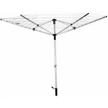 Metaltex TENDEDERO SOMBRILLA 'Jersey' 50 MTS, Plateado, 178 x 178 x 190 cm