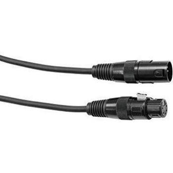 Cable DMX XLR 5 Pines 3m Negro Eurolite