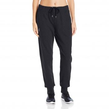 Under Armour French Terry Jogger Pant Pantalones, Mujer, Negro, S