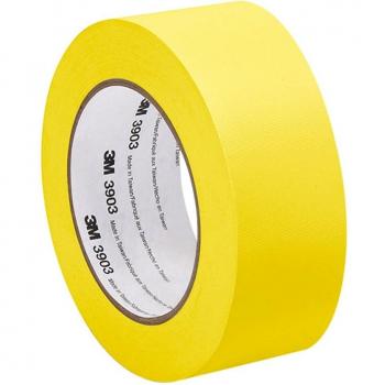 TapeCase 2-50-3903-Amarillo adhesivo de vinilo/goma amarillo convertido 3903 cinta adhesiva de conducto, 12.6 psi resistencia a la tracción, 50 yardas de longitud, 5 cm de ancho