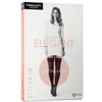Farmalastic Novum Media Larga Elegant Compresión Ligera Antracita T-1