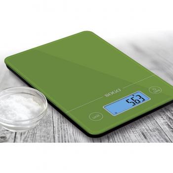 Báscula de Cocina Sogo 5kg Verde con Diseño Moderno y Pantalla LCD