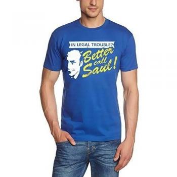 Coole-Fun-T-Shirts - Camiseta con texto In Legal Trouble? Better Call Saul ! Heisenberg azul azul Talla:XL