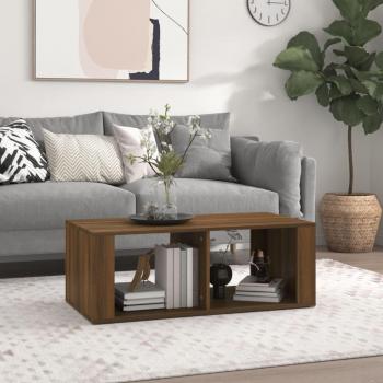 Mesa de centro madera contrachapada 100x50x36 cm Blanco, Negro, Blanco brillante - Mesita de Salón o Comedor o Auxiliar Mesa de Café Meuble Salón