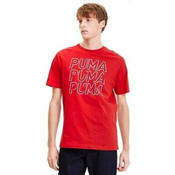 Puma Modern Sports Logo tee Camiseta, Hombre, High Risk Red, S