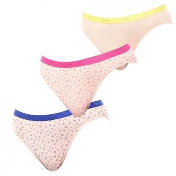 Dim - Pack de 3 bragas de algodón elástico estampadas, lote de dopamina, S (Pack de 3) para Mujer