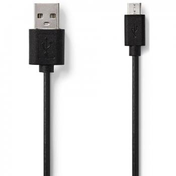 Cable USB 2.0 A Macho a Micro-B Macho 5 m Negro 480 Mbps 9W