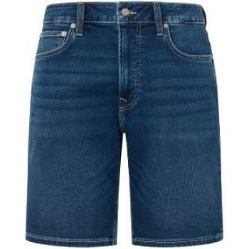 Pepe Jeans Men's Relaxed Fit Blue Denim Bermuda Shorts