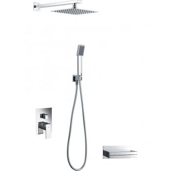 IMEX GPV017 JAVA Conjunto De Ducha Empotrado Monomando Cromo
