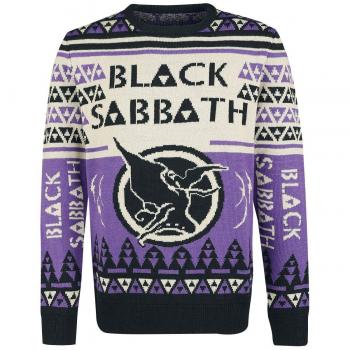 Black Sabbath Holiday Sweater 2018 Christmas Jumper Negro/Lila S