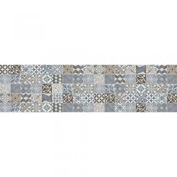 Alfombra de Vinilo Antique Azul 80x300 cm estilo Baldosas