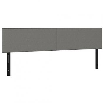 Cabeceros 2 unidades de tela gris oscuro 80x5x78/88 cm