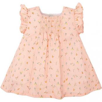 Vestido de bebé niña amarillo con motivos florales