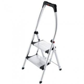 Hailo 4302-201 Taburete de Aluminio con Estribo Alto de Seguridad