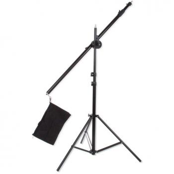 Walimex 16553 - Trípode con Soporte Tipo Jirafa y contrapeso de 120-220 cm, Color Negro