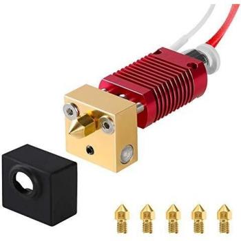 Creality Ender 3 Hotend, Extrusor de 1,75 mm montadd juego de bloque de calor de aluminio con 5 boquillas extra de 0,4 mm para impresora Ender 3 Pro, Ender 3 V2, Ender 5