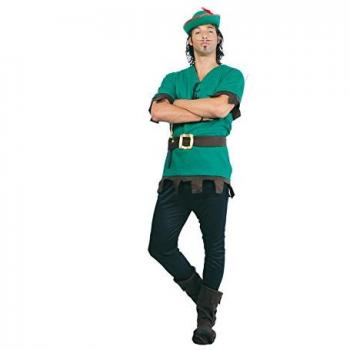 Disfraz de Robin Hood para hombre, arquero y bandido del bosque, color verde, talla L