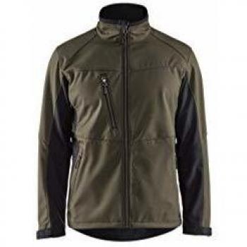 Chaqueta de Trabajo Softshell Unisex 4950 - Verde Caqui/Negro Talla M