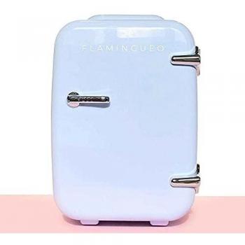 Flamingueo Nevera Pequeña Portatil - Frigorifico Pequeño 4L, Mini Frigo Cosmeticos 12V/220V, Nevera Coche, Oficina, Funciones Enfriar y Calentar, Nevera Portatil Electrica Vintage, Nevera Maquillaje
