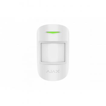 Detector de Movimiento Ajax MotionProtect Plus Inmunidad para Mascotas Doble Tecnología PIR y Microondas Color Blanco