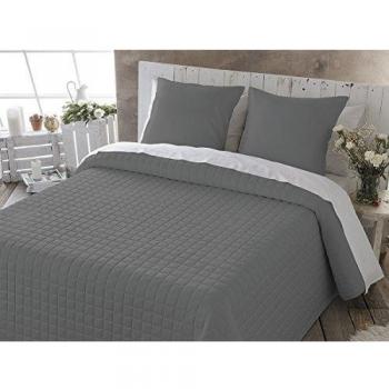 Fundeco - Colcha Bouti IZAN - cama de 180 cm. Color Gris