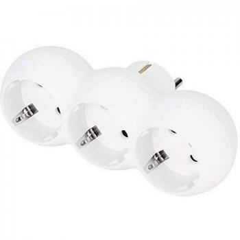 Adaptador Triple 16A Frontal Blanco CL118901 SIMON BRICO