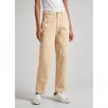 Pepe Jeans Betsy Beige Casual Loose-Fit Women's Pants W30