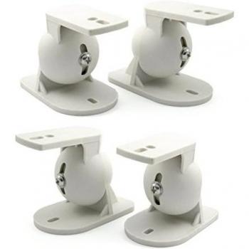 Incutex - 2 Par (4 uds.) de soportes universales para altavoces soporte altavoces pared - Para marcas como Teufel / Bose / Yamaha / Bosten y más blanco