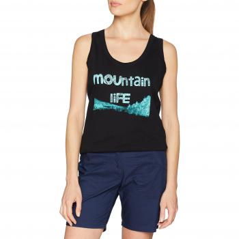 Izas Clot Camiseta de Tirantes, Mujer, Negro