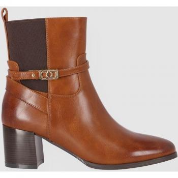 Botines de tacón de mujer Chika10 con puntera afilada y cierre de cremallera, fabricados en piel vegana, con tacón medio