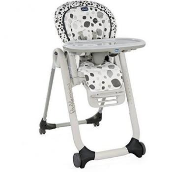 Chicco Polly Progres5 - Trona evolutiva, de hamaca a elevador, 4 ruedas, de 0 a 3 años, gris