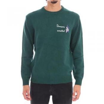 MC2 Saint Barth Men's Crewneck Sweater in Wool and Cashmere, Green, Size S