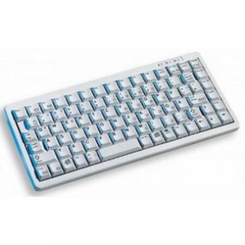 Teclado CHERRY CompactKeyboard G844100 USB PS2 AZERTY Gris, Con cable, Compacto