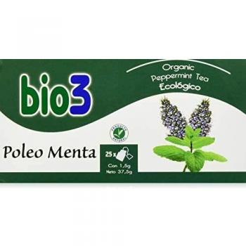 Infusión Ecológica de Poleo Menta Bio3, 25 Bolsitas de 1.5g