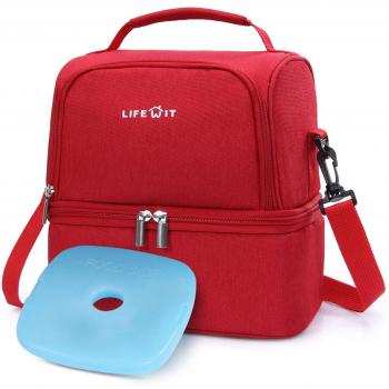 Lifewit Bolsa Térmica con Doble Compartimentos Aislamiento,Multiuso Caja De Almuerzo para Hombres,Mujeres,Niños,Bebé,Bolso Térmico para Camping,Excursión,Playa Refrescos,7L
