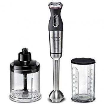 Bosch MaxoMixx MSM87140 - Batidora de mano, 750 W, cúpula con 4 cuchillas, acero inoxidable