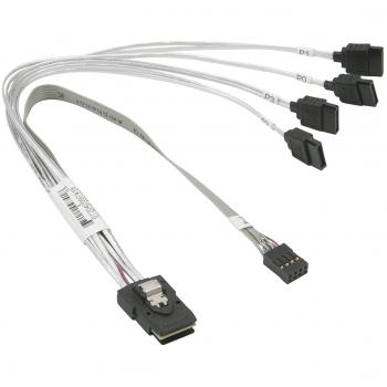 Cable Serial Attached SCSI (SAS) Supermicro iPass / SATA 0.230 m Negro/Azul