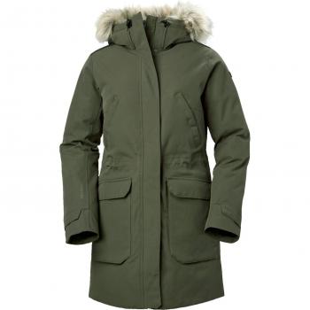 Parka para mujer Helly Hansen Varanger Parka verde con capucha - Talla M