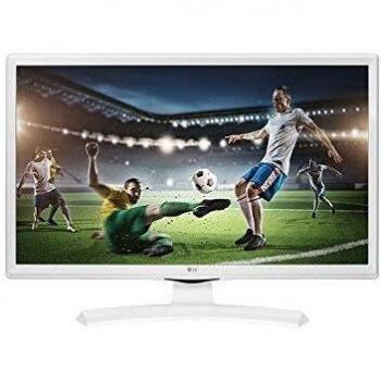 Televisor LG Modelo 24TK410V-WZ de 23.6 Pulgadas, Resolución 1366x768, Brillo 250cd/m2, Contraste 1000:1, Tiempo de Respuesta 5ms, Potencia de Sonido 2x5W, Conexiones HDMI y USB, Ángulo de Visión 178º/178º y Soporte VESA 75x75