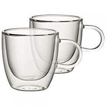 Villeroy & Boch Artesano Double Wall Cup Set (2-Pack) - Small, 3-3/4 oz, for Hot Beverages