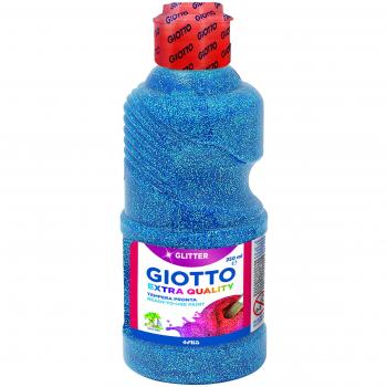 Herso Tempera Giotto Liquida Glitter 250 Ml Botella Azul Cyan