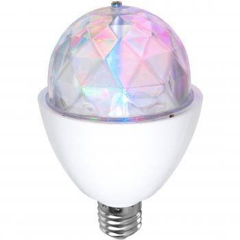 Bombilla LED disco light RGB de SeveOn Light 53086, 3W, E27, 180º, giratoria [Eficiencia energética A+]