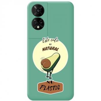 Funda Silicona Líquida Verde para TCL 50 5G con diseño Culo Natural y Dibujos