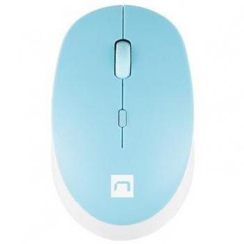 Natec Harrier 2 Ratón Óptico Inalámbrico Bluetooth 5.1 1600 DPI Mano Derecha Azul/Blanco NMY-1963