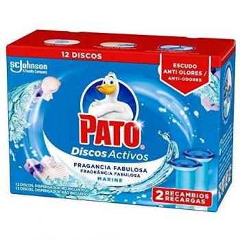 PATO Discos Activos WC Recambio Marine, 2 recambios con 6 discos