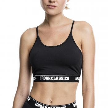 Urban Classics Women's Black Sports Bra Bustier - XS to XL