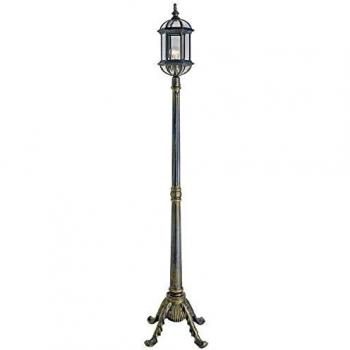 Farola exterior Amapola portátil 1xE27 negro oro