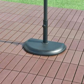 Soporte de Sombrilla Bisenti Semicircular Hormigón 45x29x4,5 cm - Negro